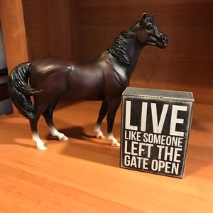 Blue Ribbon Model Horse & sign